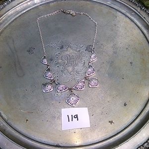 silver boho neaklace